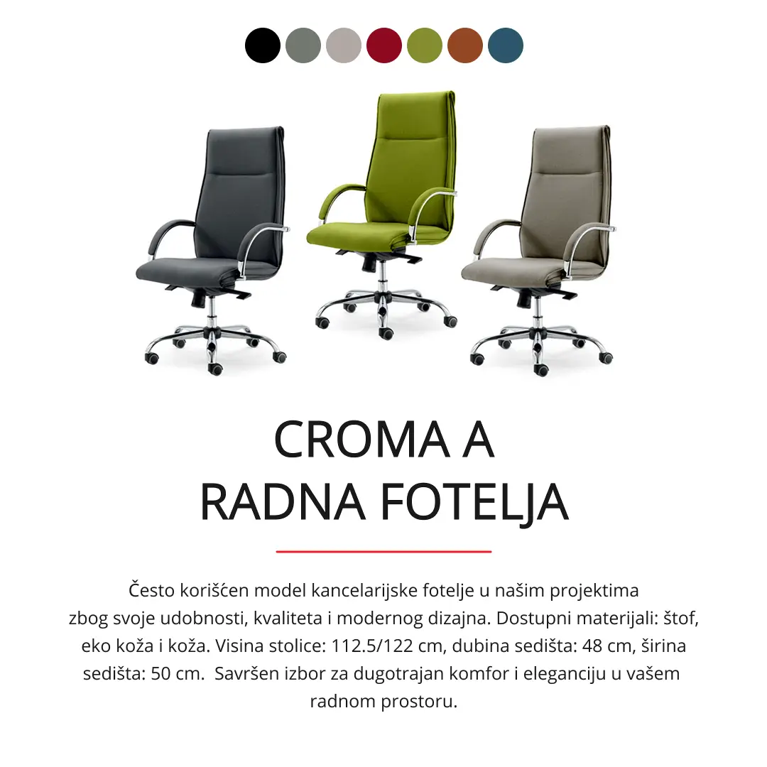 Radna fotelja Croma A - premium kancelarijska fotelja