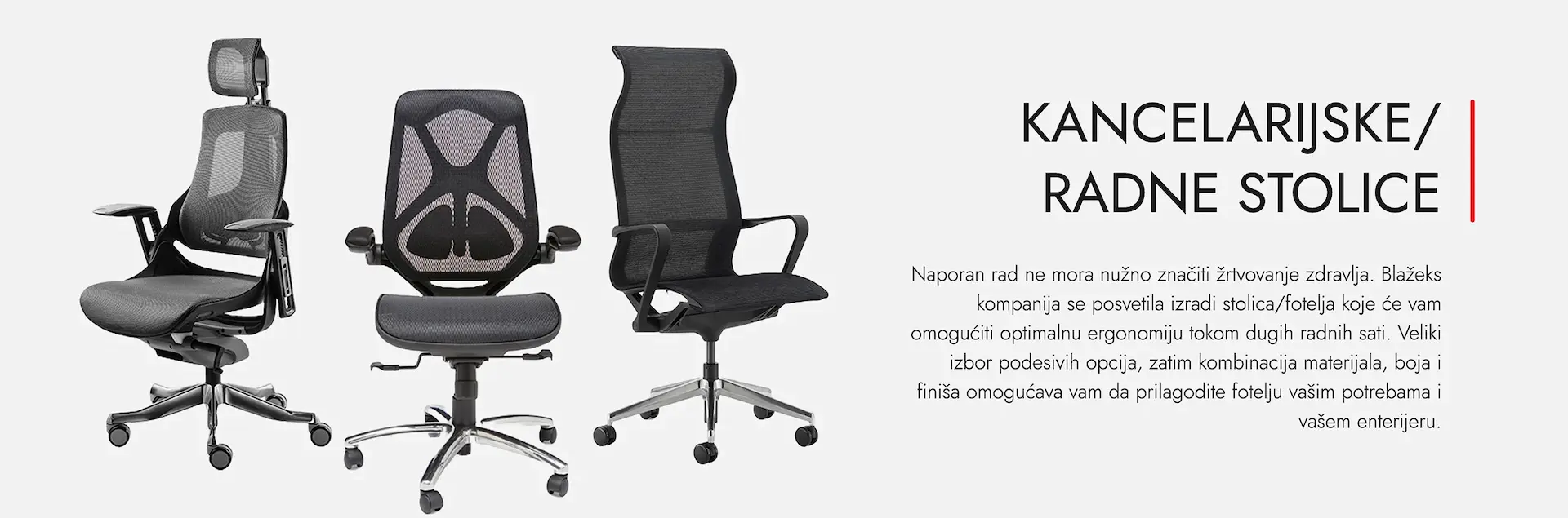 Kancelarijske radne stolice - ergonomske stolice za rad