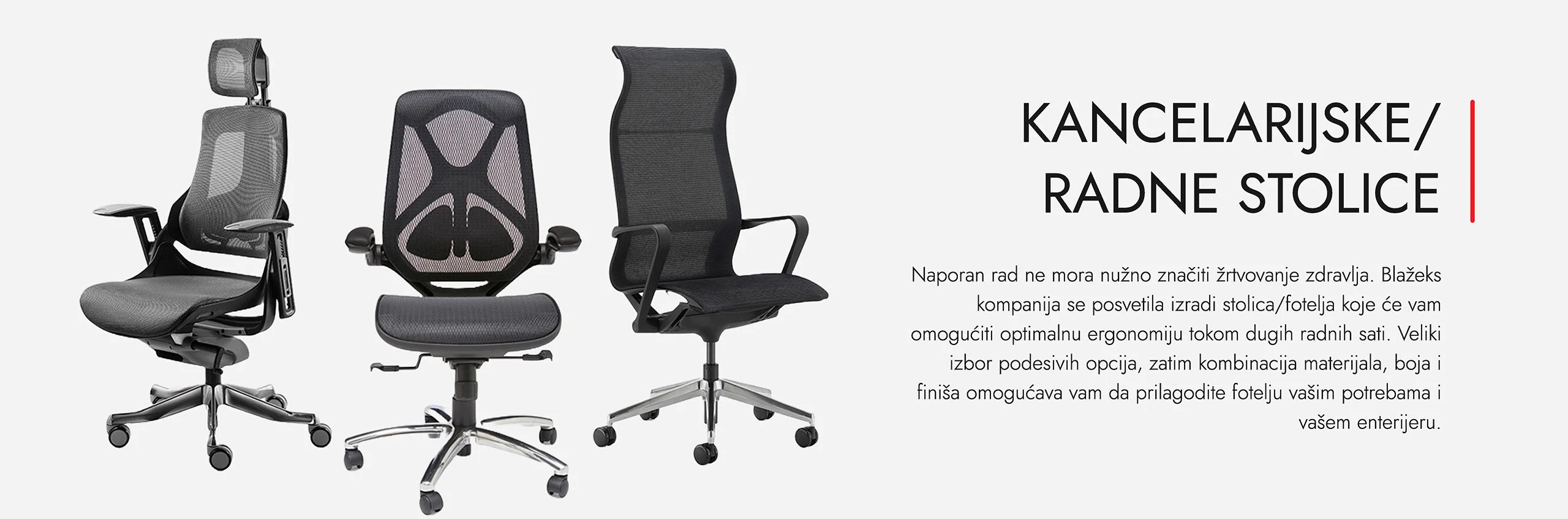 Kancelarijske radne stolice - ergonomske stolice za rad