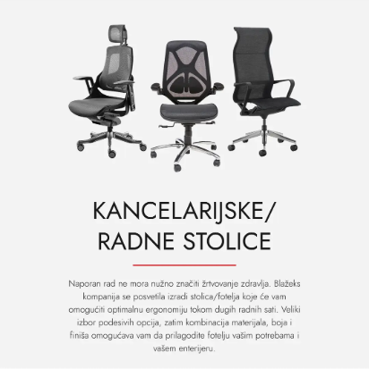 Kancelarijske radne stolice - ergonomske stolice za rad