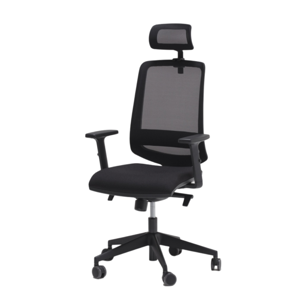 Ergonomska kancelarijska stolica Atom Štof/Crna