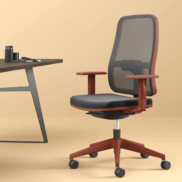 Ergonomska kancelarijska stolica Blaze Štof/Crvena