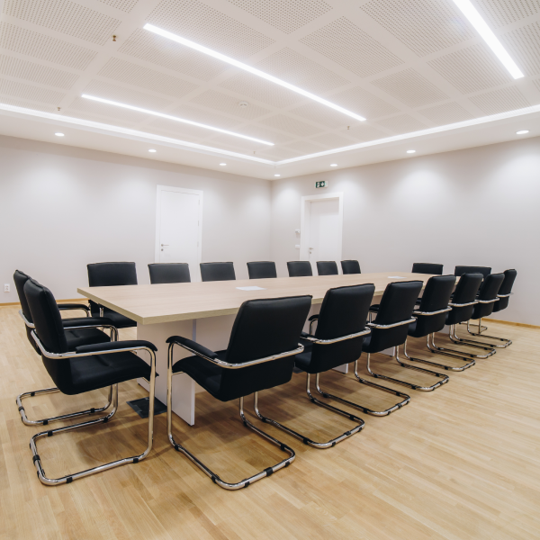 Konferencijska stolica Silla S Chrom Eko koža/Crna